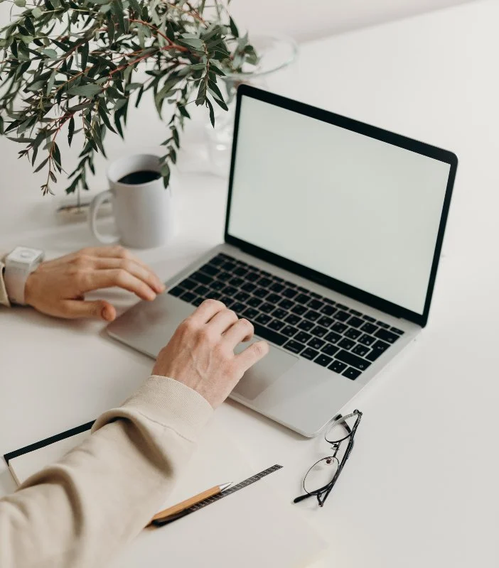 man on a laptop